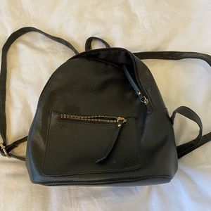 Faux leather backpack!